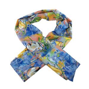 Betsy Drake Angelfish Print Polyester Fashion Scarf 70 X 20 In.